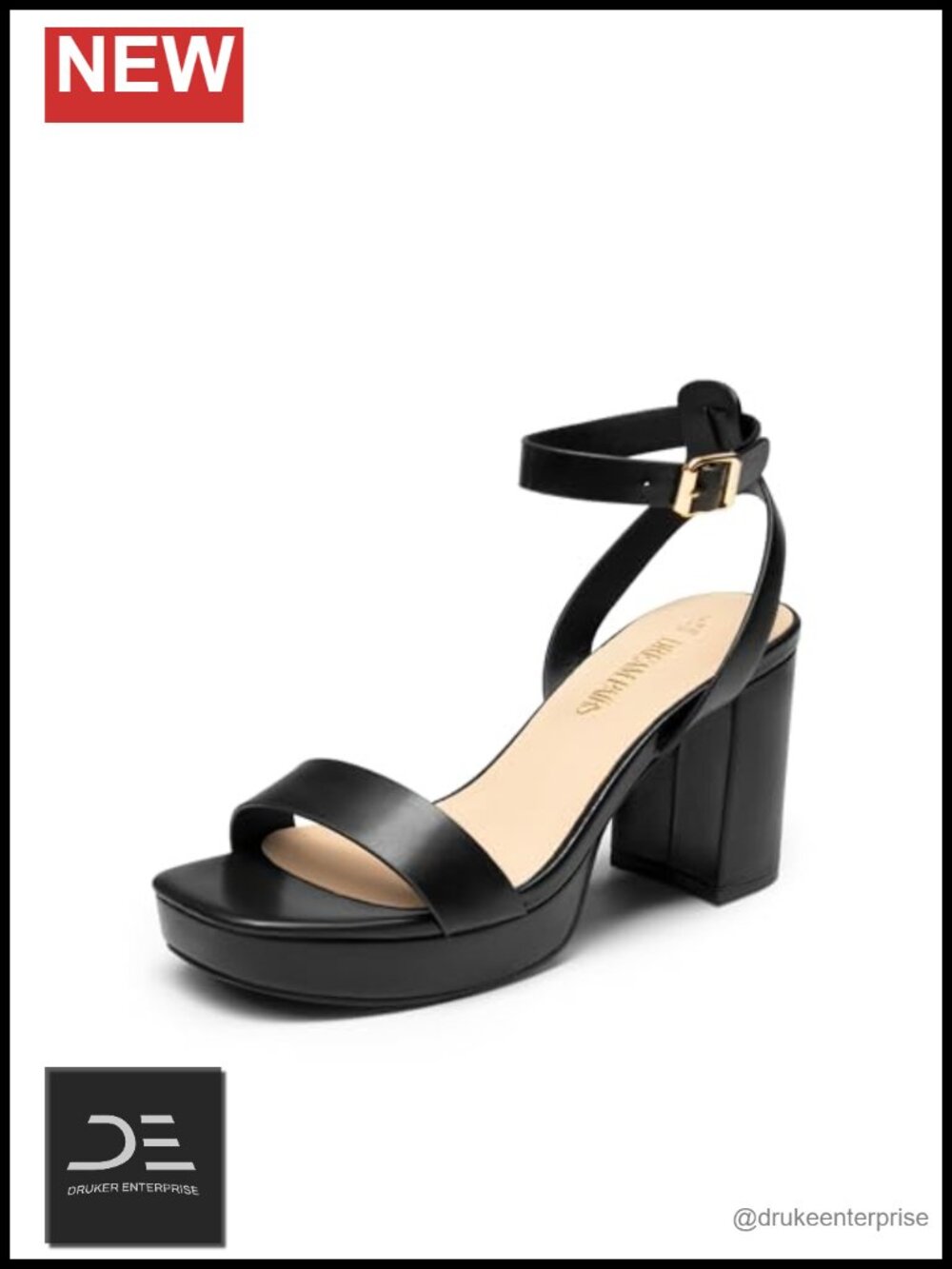 Platform Heels High Block Chunky Open Toe Ankle Strap Fashion Wedding Party